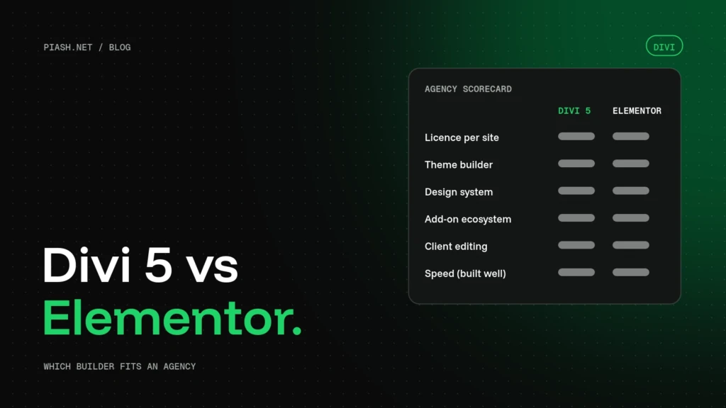 Divi 5 vs Elementor comparison for agencies